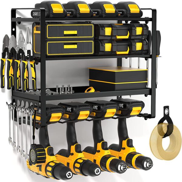 Four-layer Electric Drill Rack Wall-mounted Electric Tool Holder - Image 2